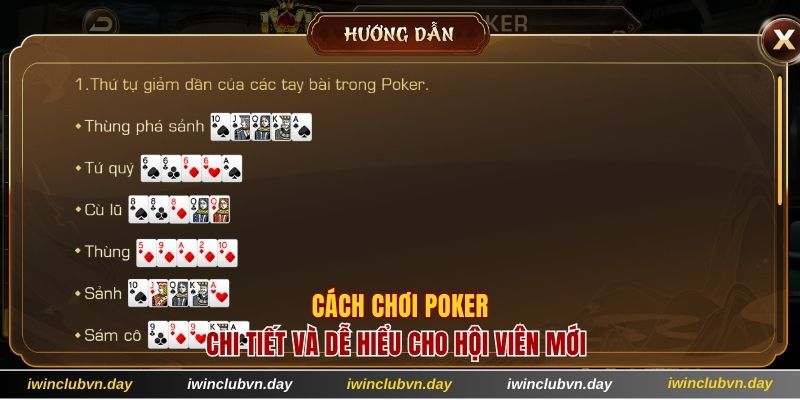 Cách chơi Poker chi tiết 