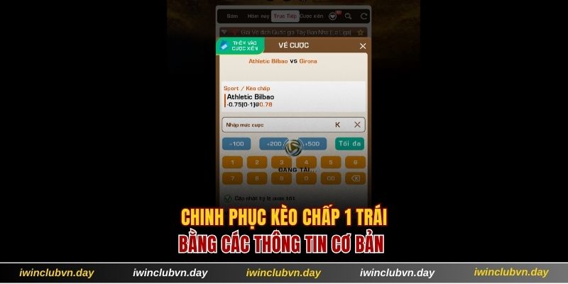 Kèo chấp 1 trái