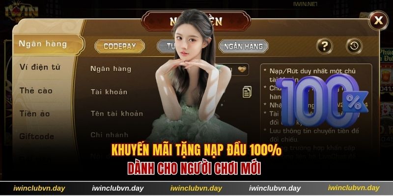 Tặng nạp đầu 100%